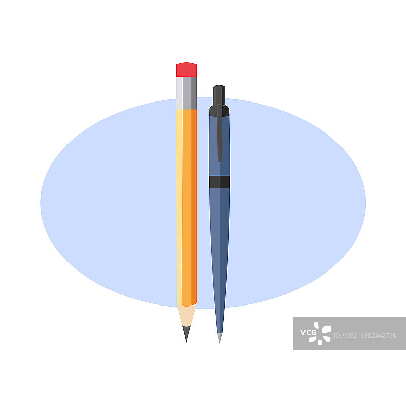 铅笔和钢笔，剪贴画，铅笔和钢笔，五颜六色图片素材