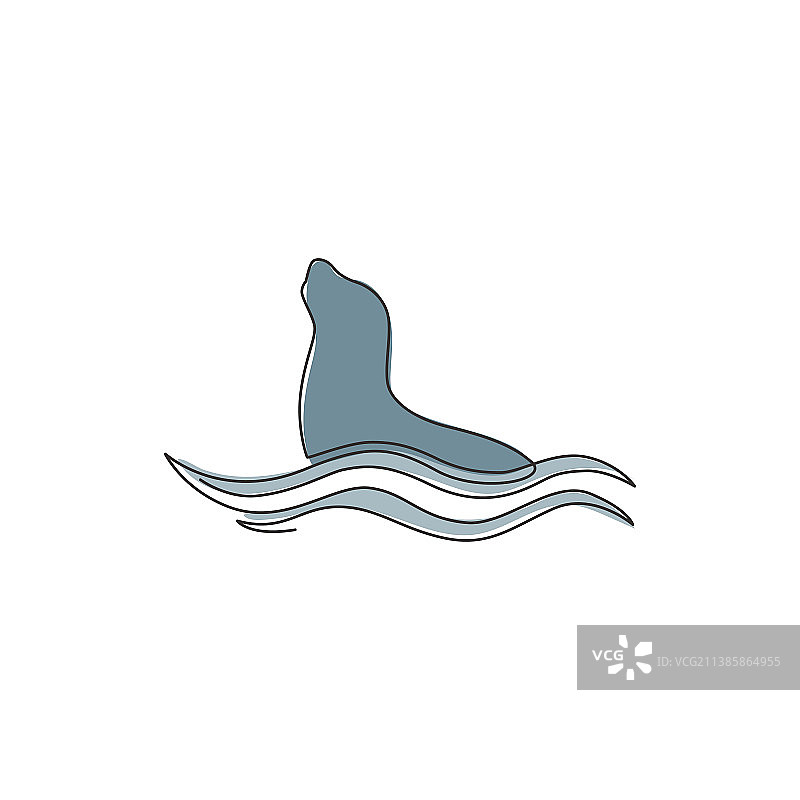 一个连续绘制的野生海狮为图片素材