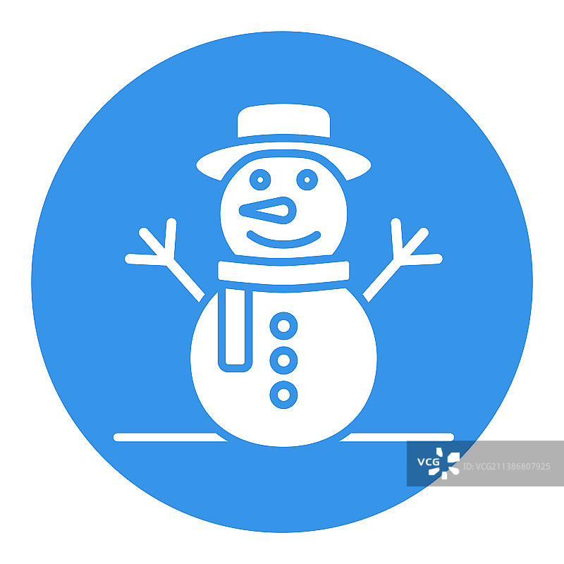 圣诞雪人字形图标冬季标志图形图片素材