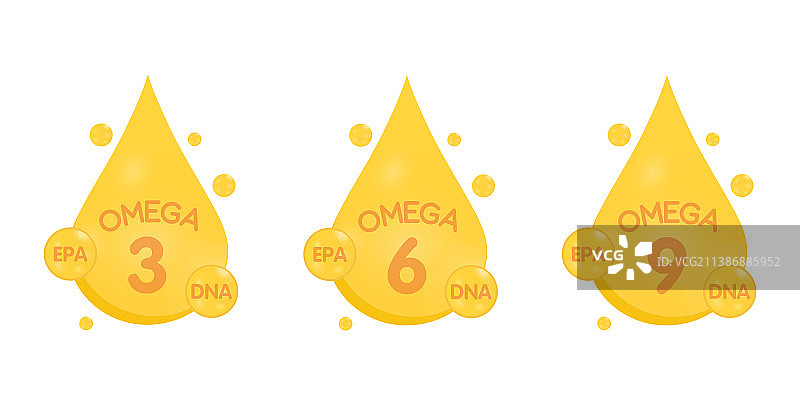 欧米茄3 6 9黄金图标维生素滴丸图片素材