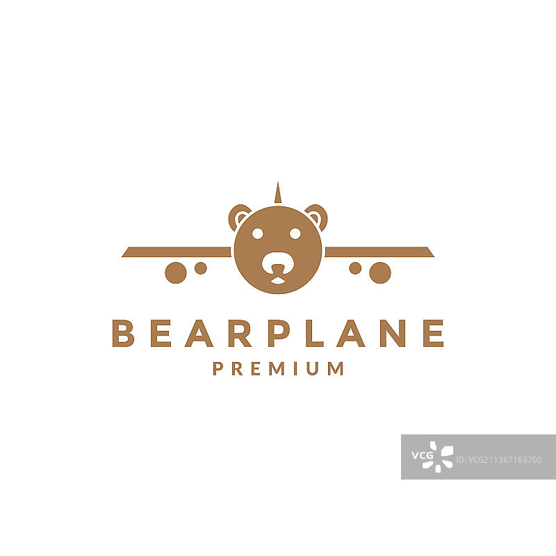 玩具飞机上的熊标志符号图标图形图片素材