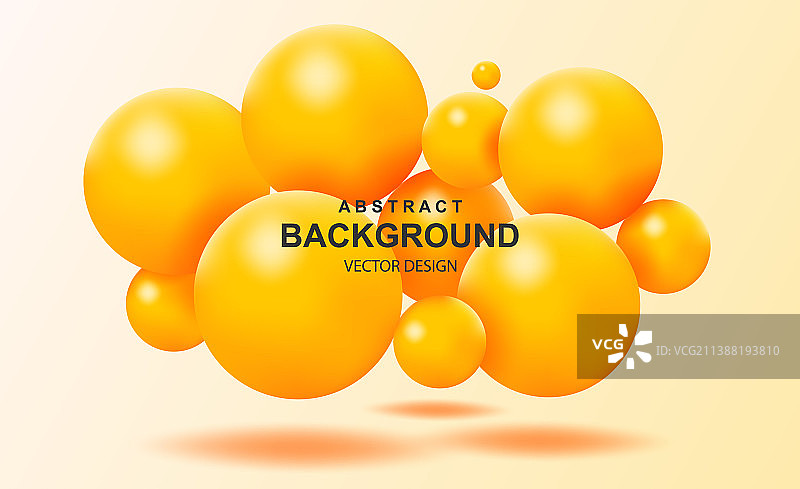 抽象的背景与下降的3d橙色球图片素材
