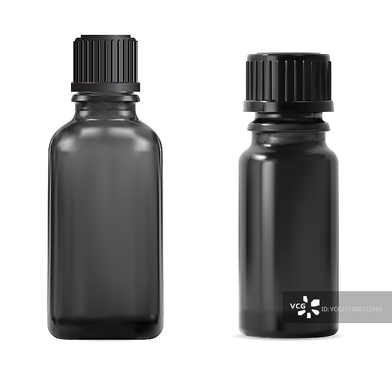 香薰油瓶小黑玻璃化妆品图片素材