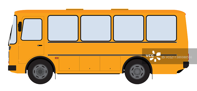 白色背景上的彩色公共汽车图像图片素材
