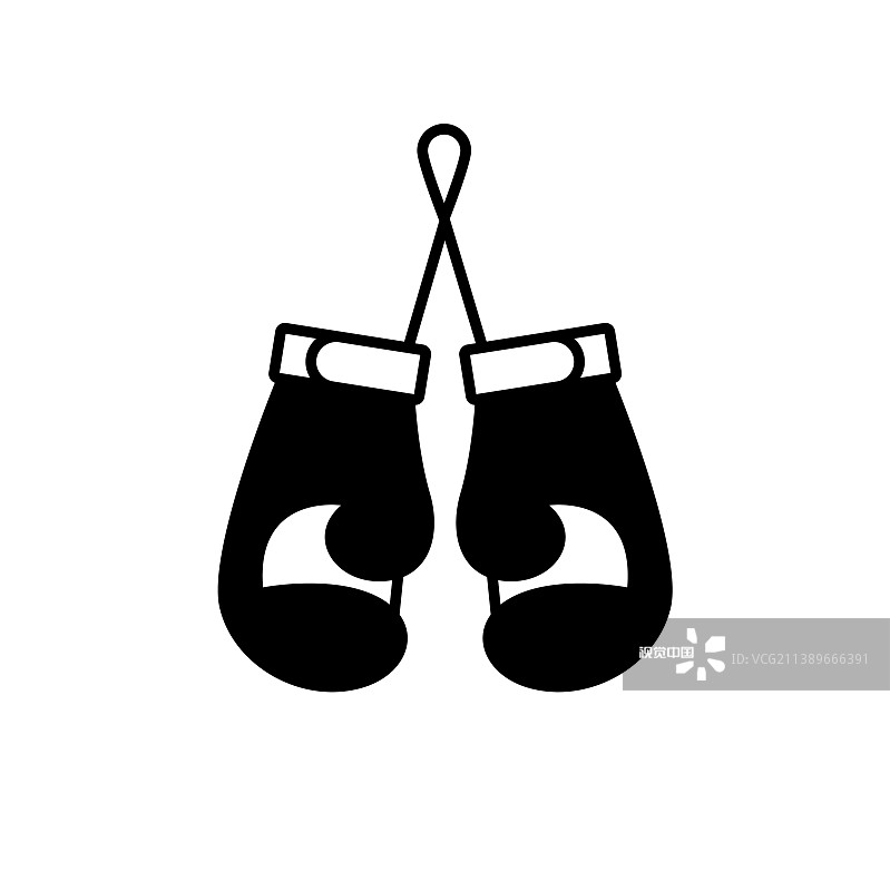 拳击手套图标孤立在白色图片素材