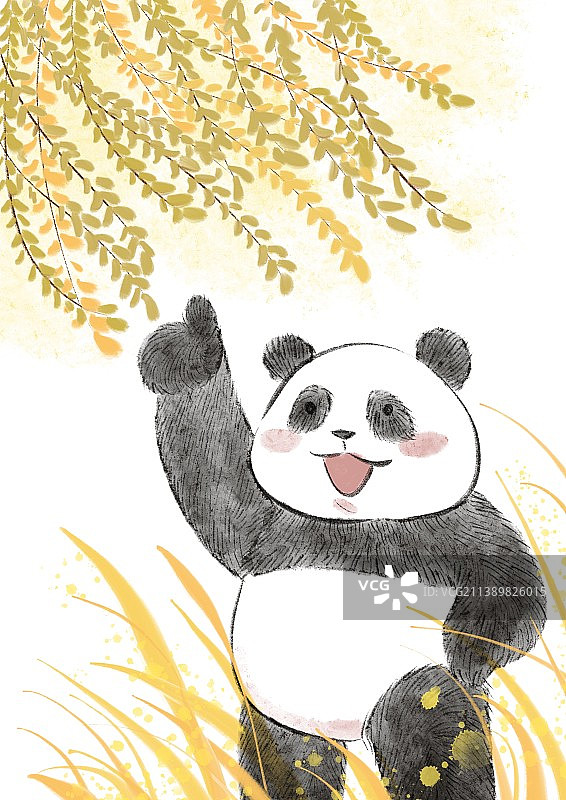 快乐熊猫图片素材
