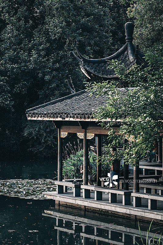 杭州西湖浴鹄湾图片素材