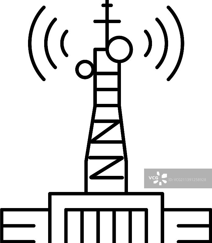 塔通信线路图标图片素材