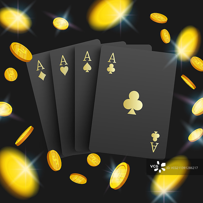 3d赌场扑克和玩黑筹码图片素材