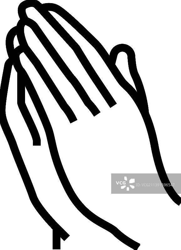 祈祷手势行图标图片素材