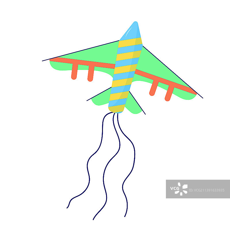 飞行的风筝气球在飞机的形状图片素材