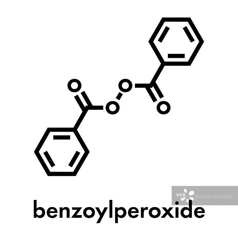 过氧化苯甲酰痤疮治疗药物分子图片素材