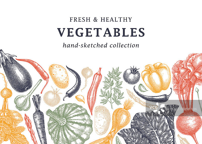 手绘蔬菜设计手绘图片素材
