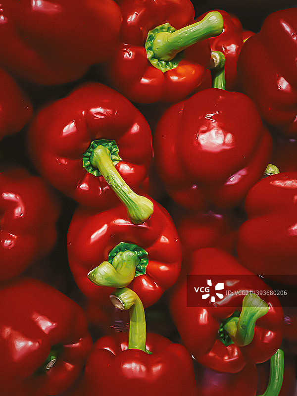 灯笼椒作为健康有机食品的底色，新鲜蔬菜的底色图片素材