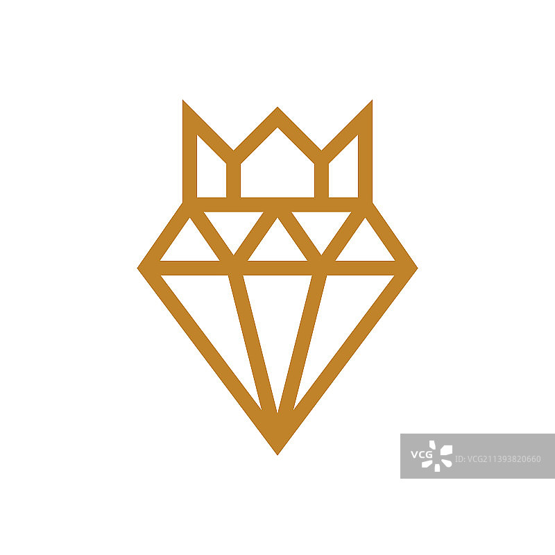 钻石与皇冠标志设计图片素材