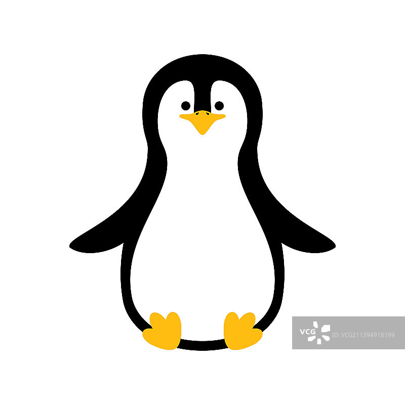 可爱的小企鹅图标图片素材