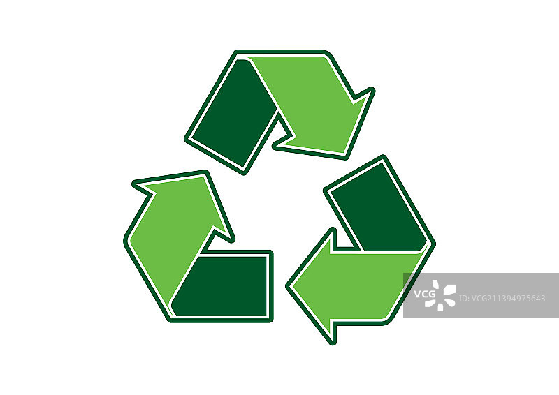 绿色箭头生态符号回收图标图片素材