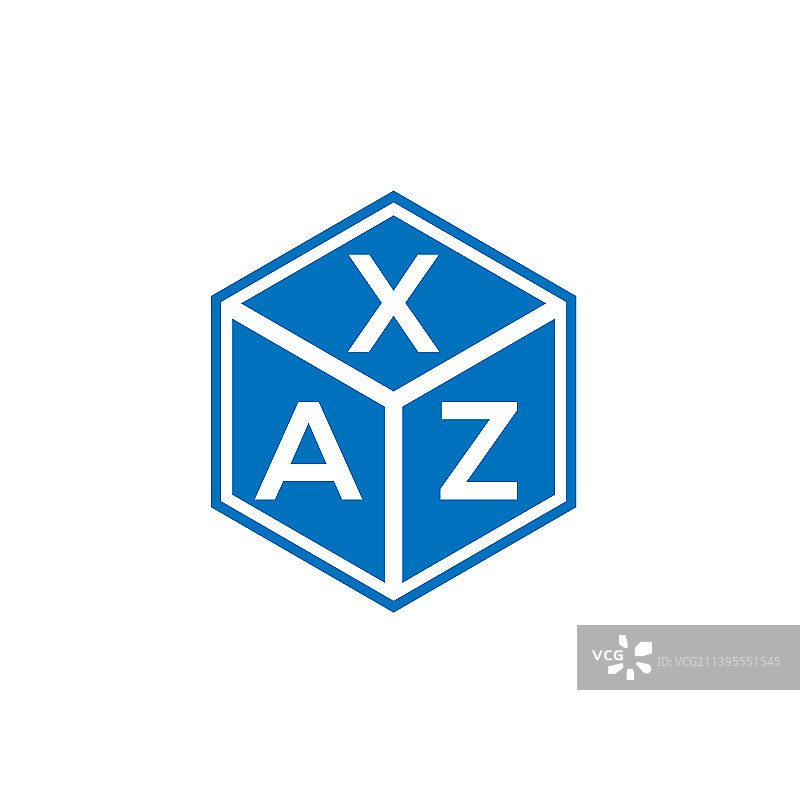 Xaz字母标志设计黑色背景Xaz图片素材