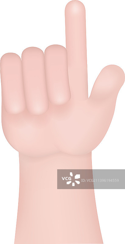 3d卡通人类手势手势表情符号图片素材