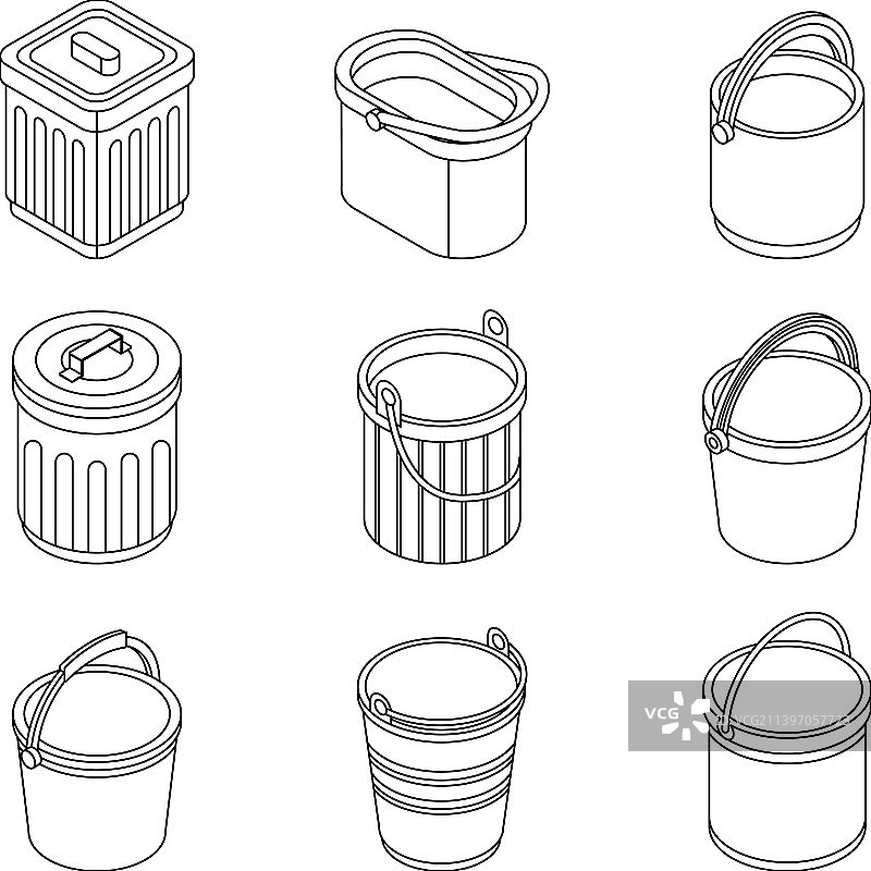 桶图标设置例程图片素材