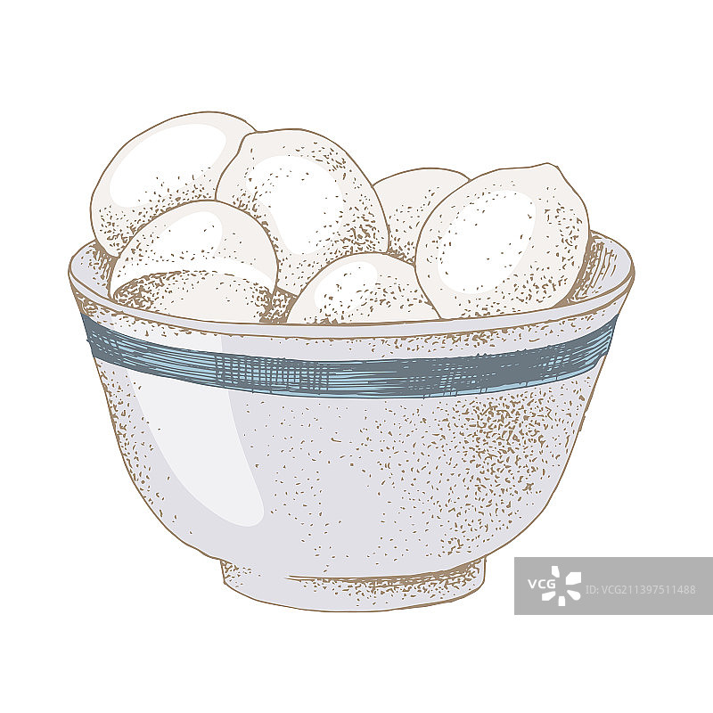 马苏里拉奶酪球在碗里图片素材