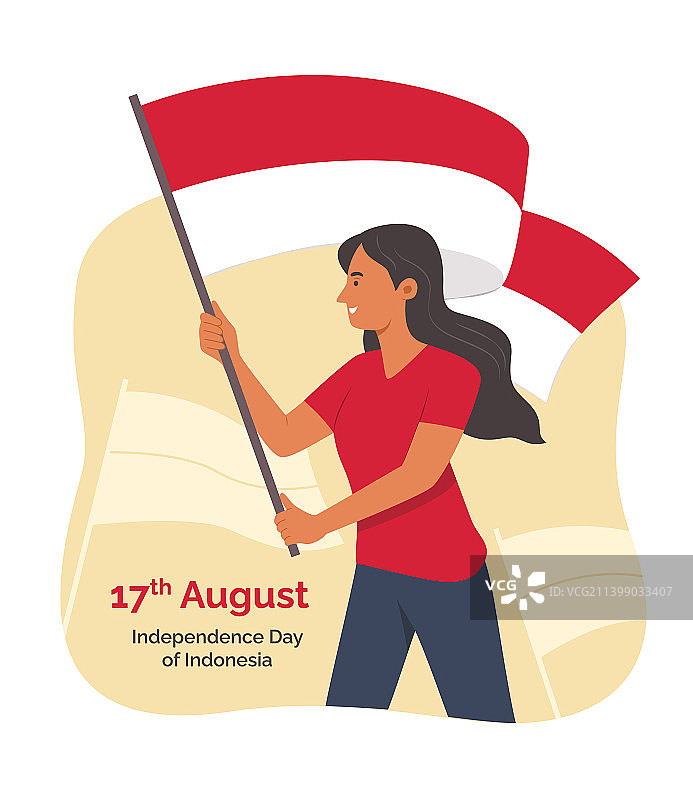 印度尼西亚妇女庆祝独立日图片素材