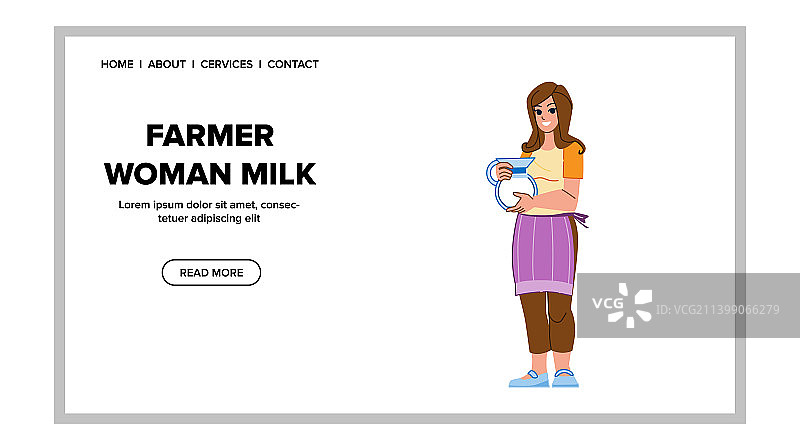 农民妇女牛奶图片素材