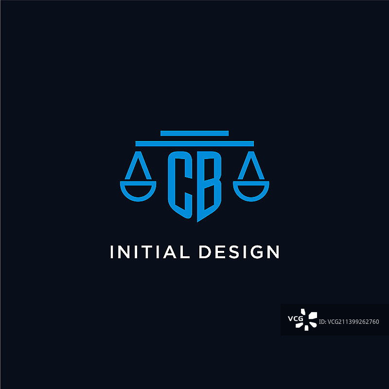 Cb字母首标与正义的尺度图片素材