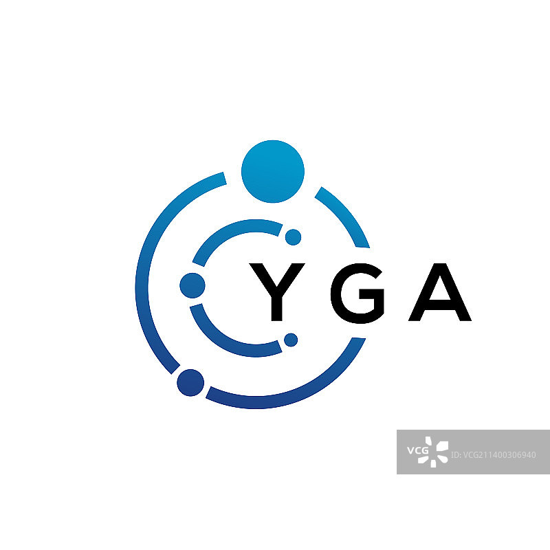 Yga白色字母科技标志设计图片素材