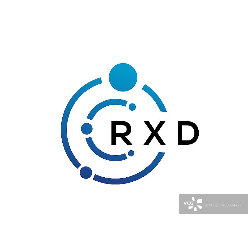 RXD白字科技标志设计图片素材