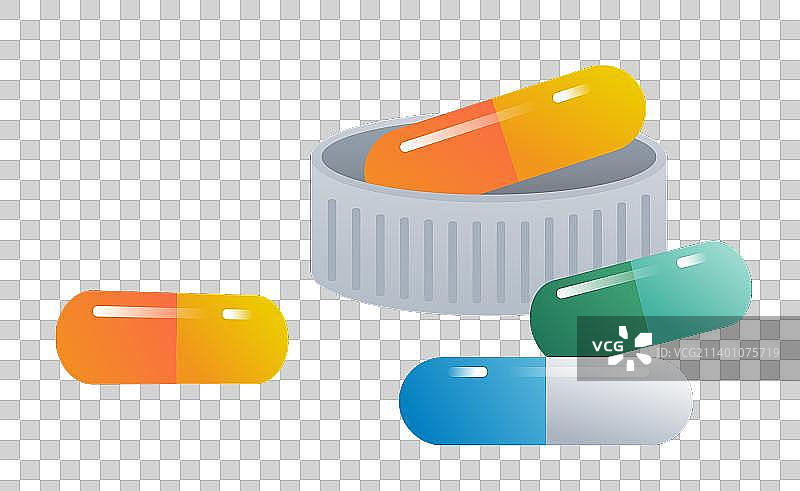 保健品药品插画元素图片素材