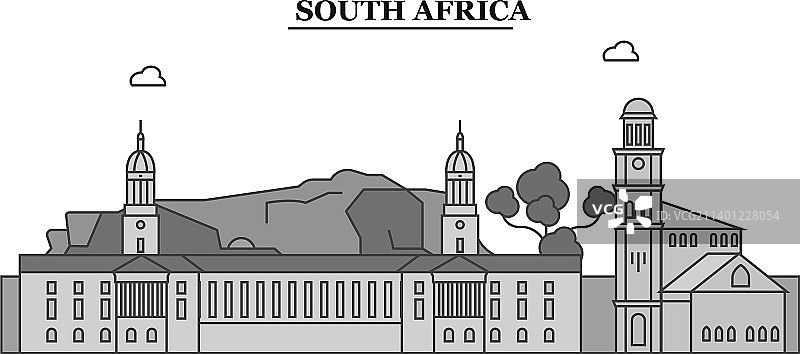 南非城市天际线孤立图片素材