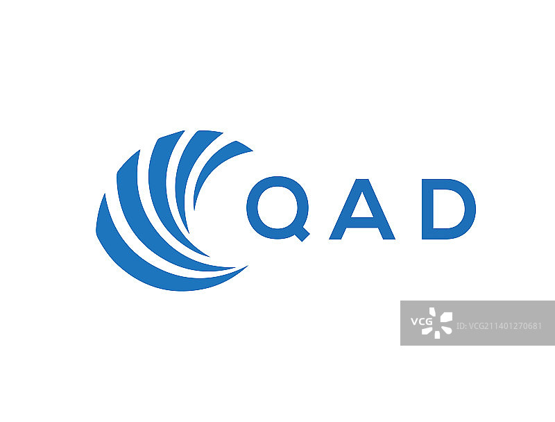 Qad字母标志设计在白色背景Qad图片素材