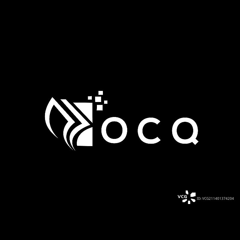 Ocq信用维修会计标志设计上的黑色图片素材