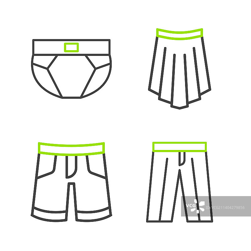 定线裤短或男式裤裙图片素材