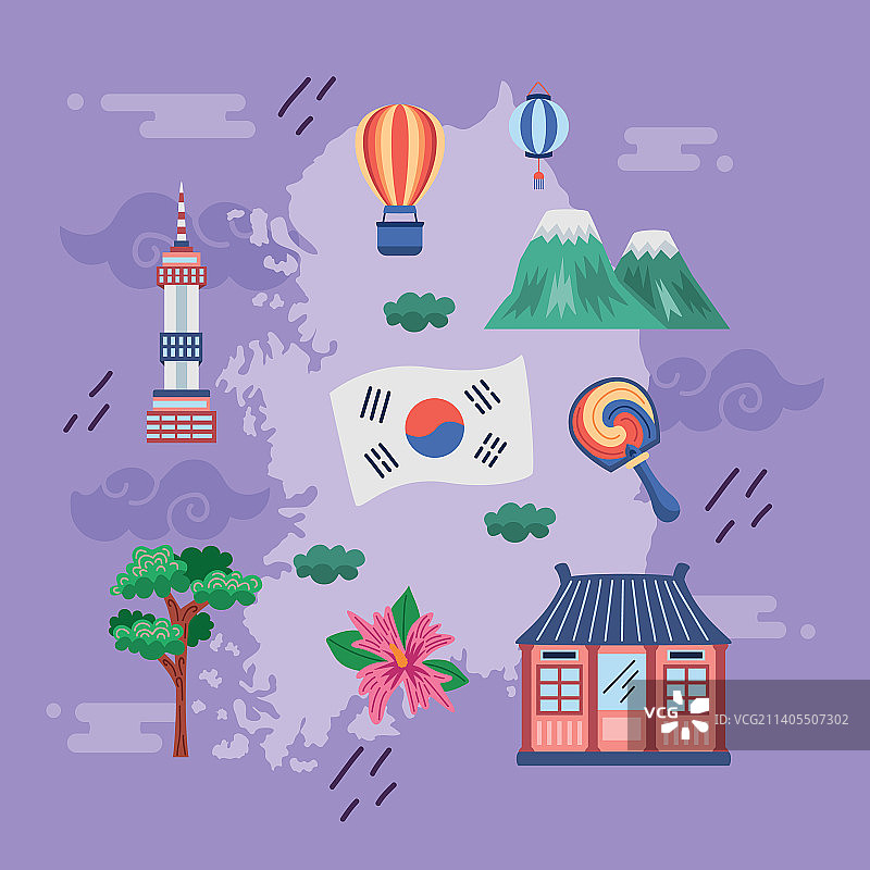 九大韩国文化偶像图片素材