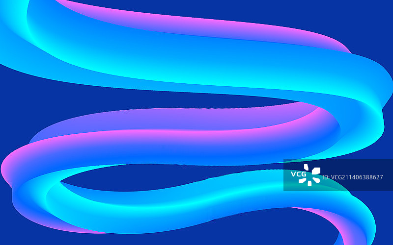 现代彩色流动海报波液体形状在图片素材