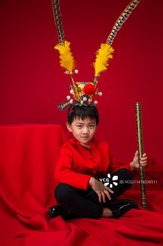 国潮模特中国小男孩a chinese boy图片素材