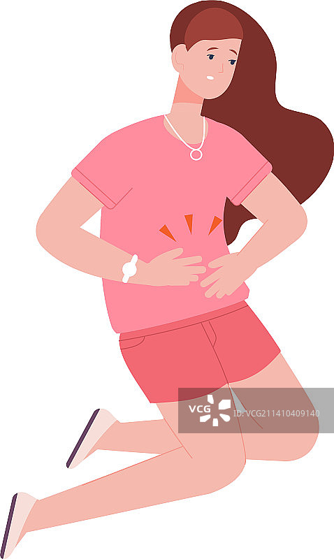 腹部疼痛图标女性所遭受的痛苦图片素材