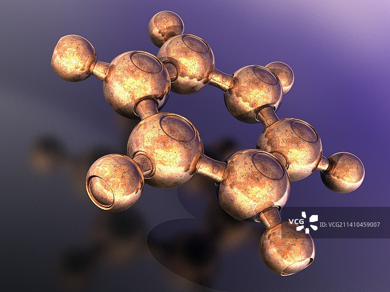 苯分子模型图片素材