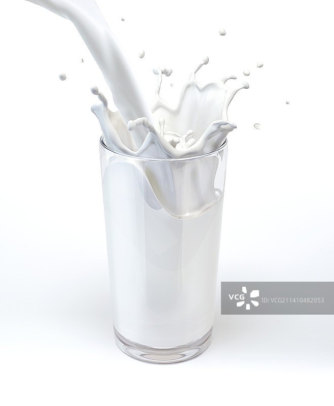 一杯牛奶，一件艺术品图片素材