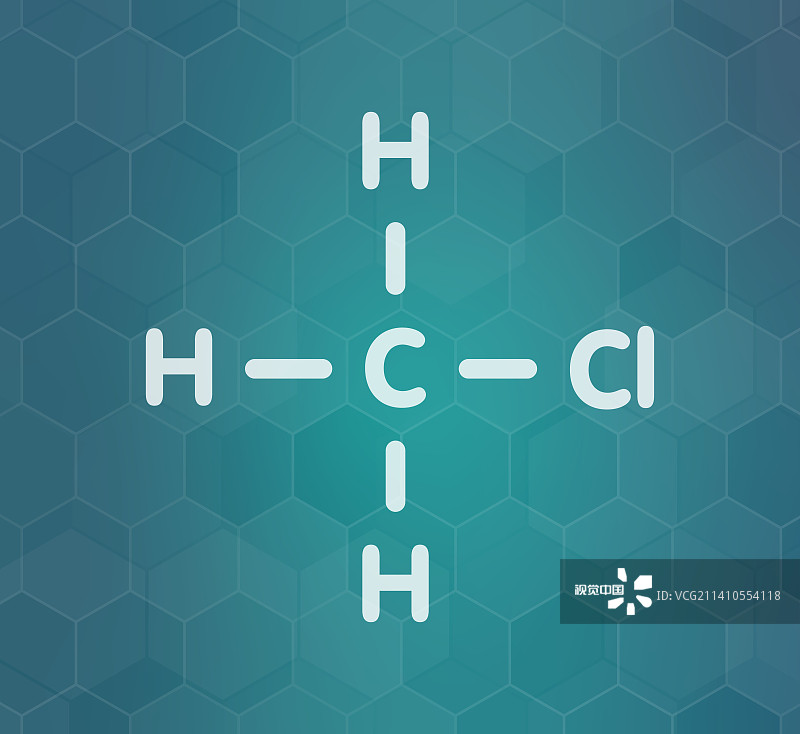 氯甲烷分子，插图图片素材