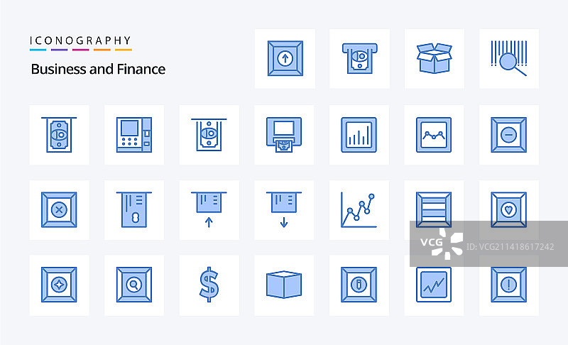 25个金融蓝色图标包图标图片素材
