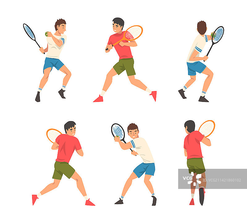 职业运动员打网球套男服图片素材
