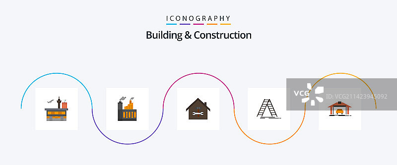 建筑和建筑平5图标包图片素材