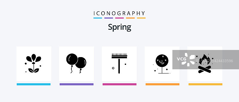 春季字形5图标包包括露营自然图片素材