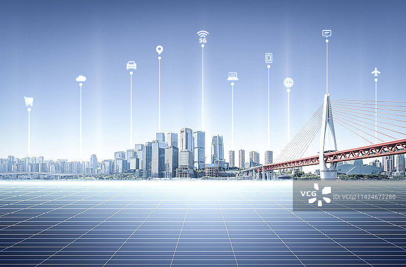 重庆科技城市建筑平台图片素材