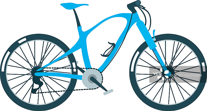 蓝色自行车设计图片素材