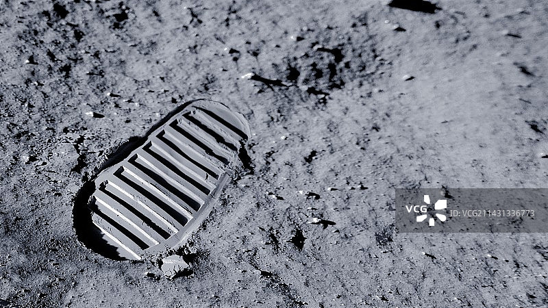 阿波罗11号在月球上的脚印，插图图片素材