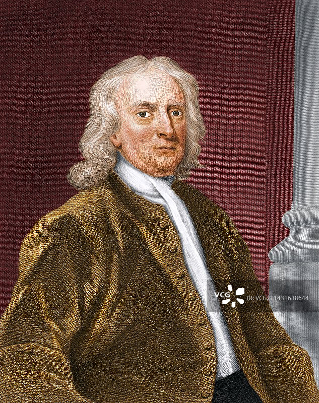 英国物理学家艾萨克·牛顿爵士图片素材
